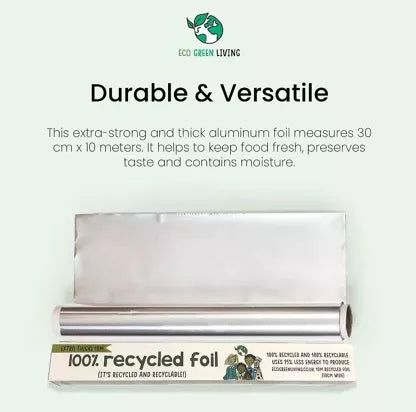 Aluminiumfolie av 100 % Återvunnet Aluminium - 30cm x 10m