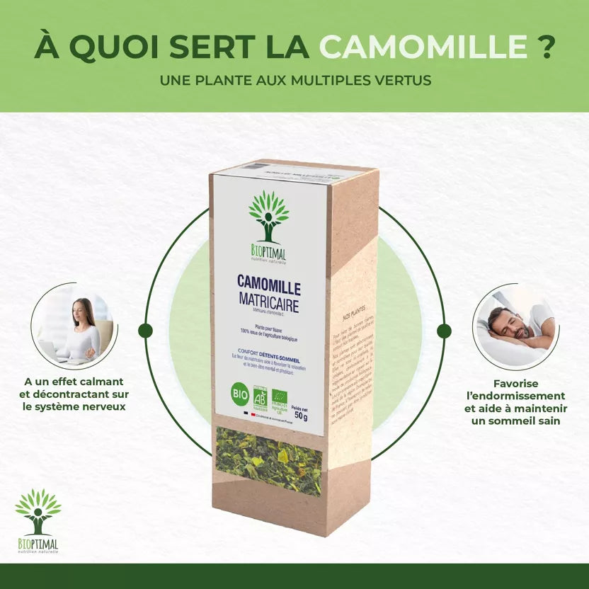 Organic Chamomile Herbal Tea 50g | Bioptimal