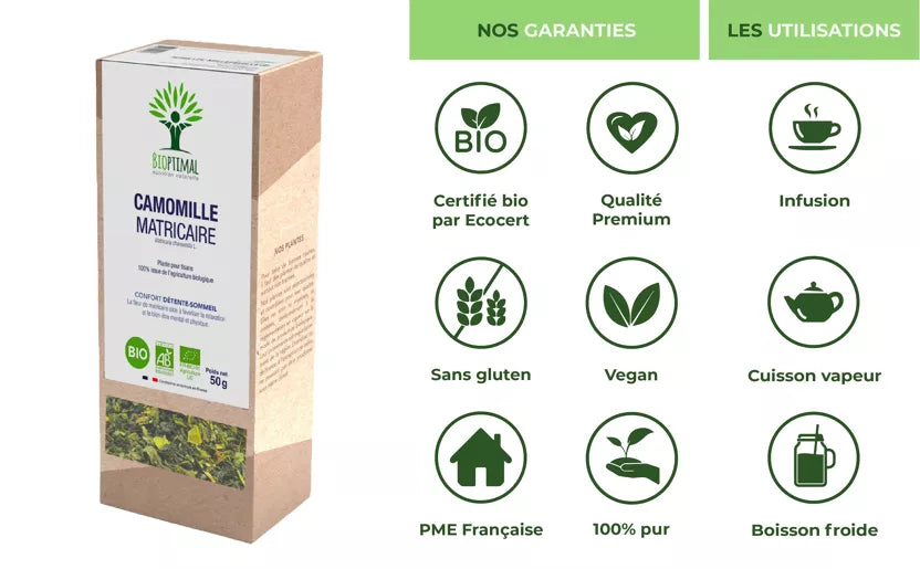 Organic Chamomile Herbal Tea 50g | Bioptimal