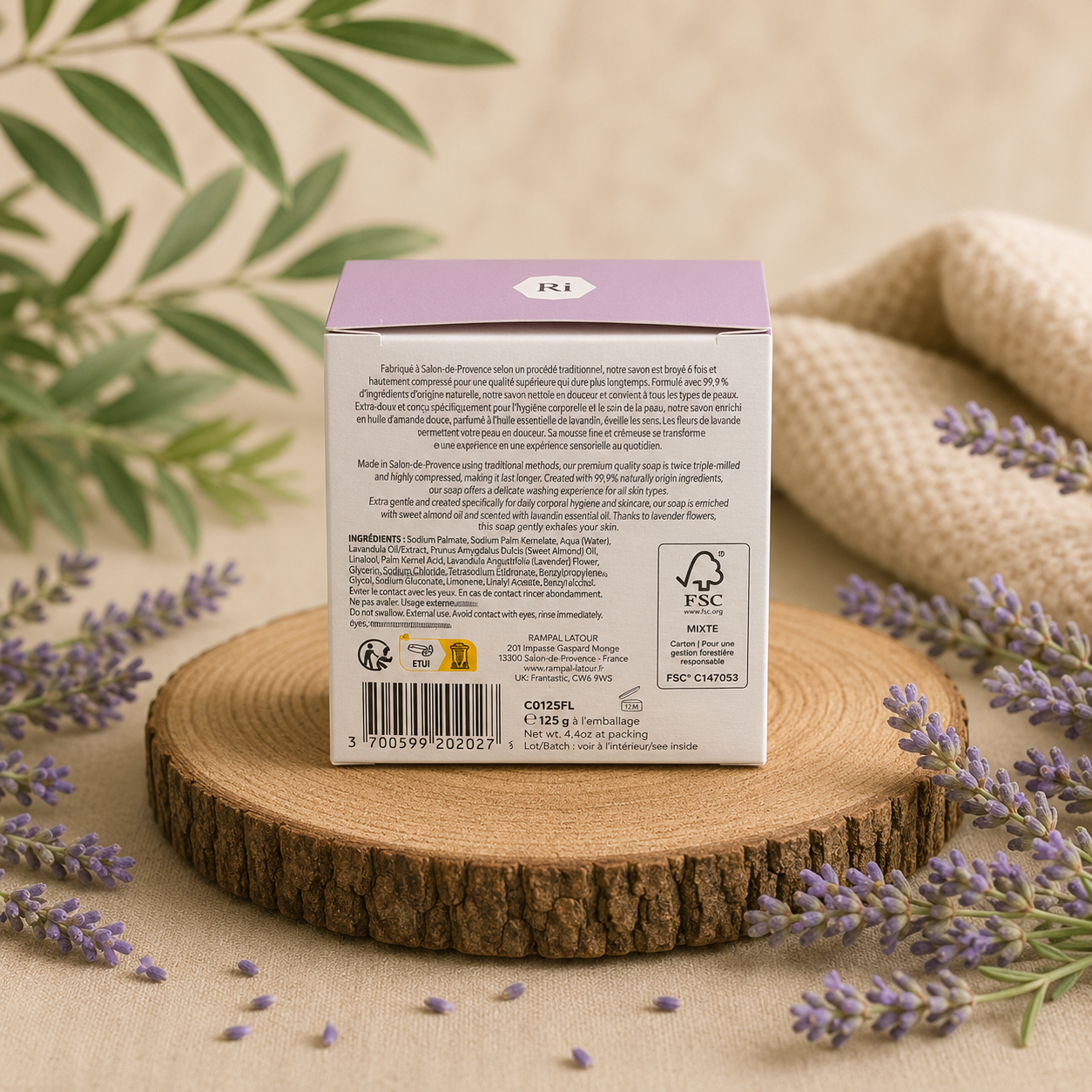 Rampal Latour Tvål med Lavendel doft – 125 g