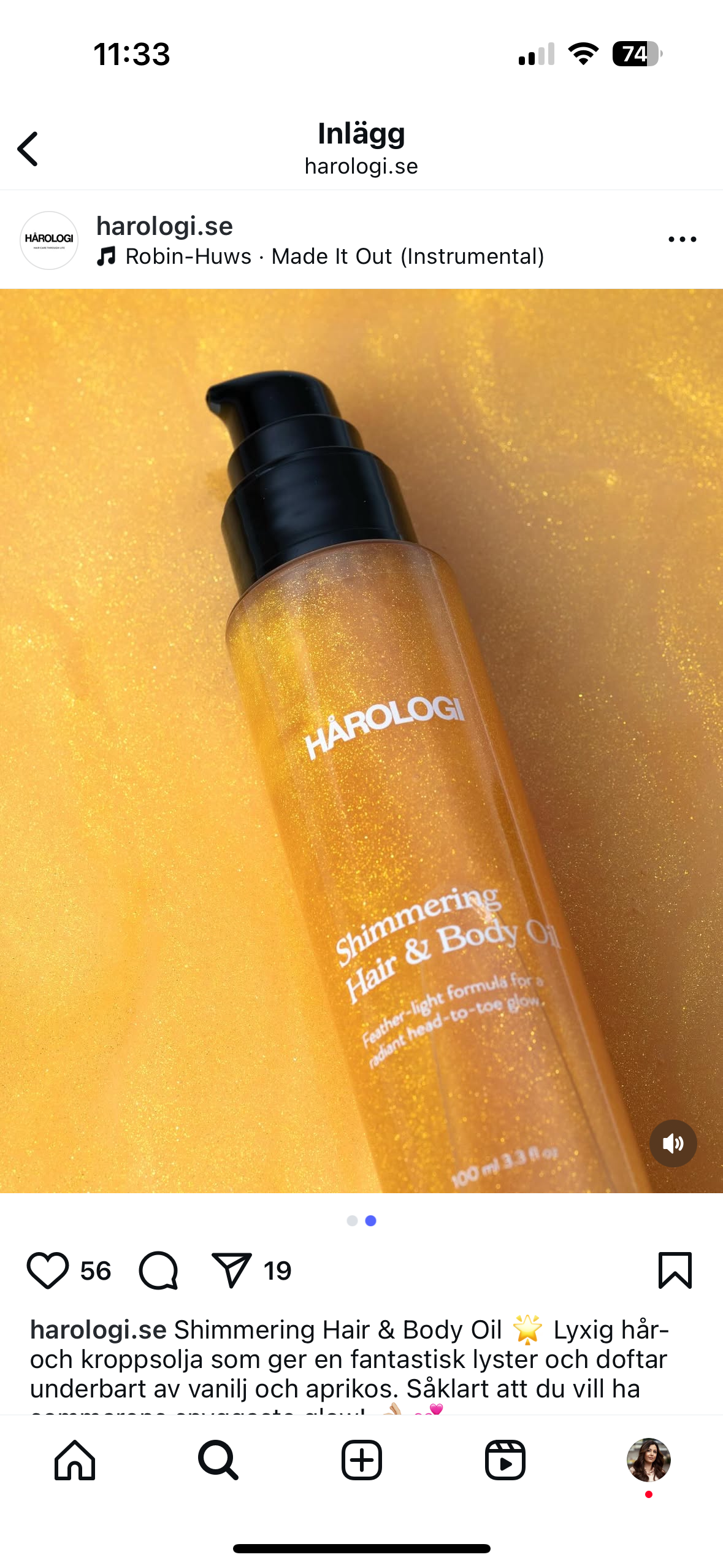 Shimmering Hair & Body Oil