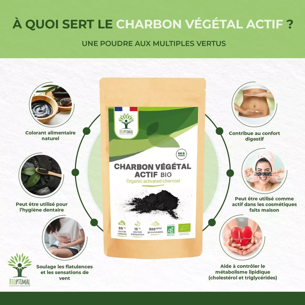 Charbon Végétal Actif Bio